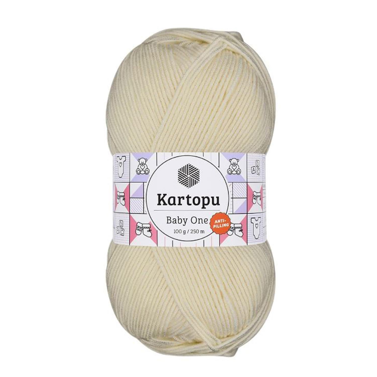 Kartopu Baby One Anti Pilling El Örgü İpliği - K025 Krem   5 Adet