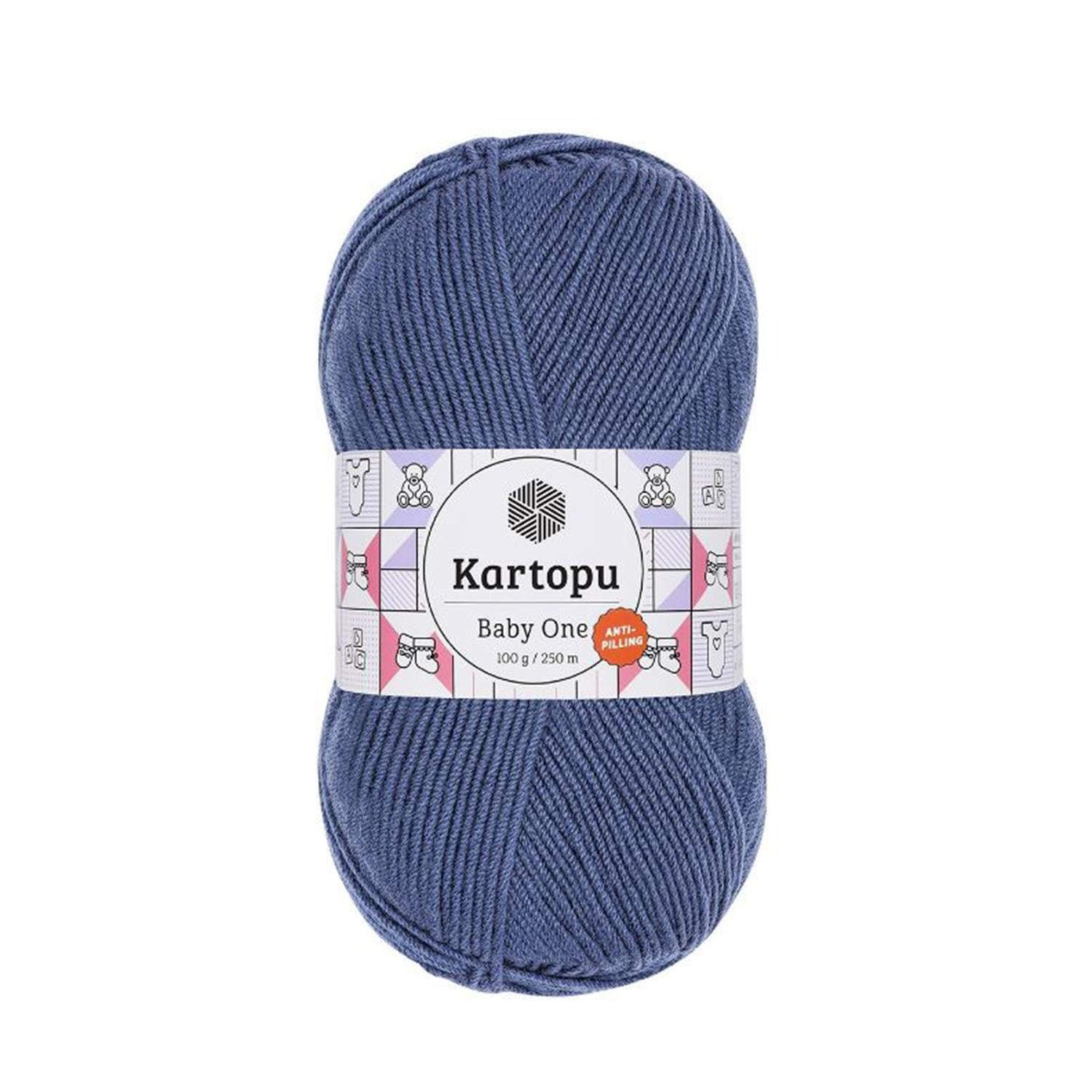 Kartopu Baby One Anti Pilling El Örgü İpliği - K1533 Kot Mavisi   5 Adet