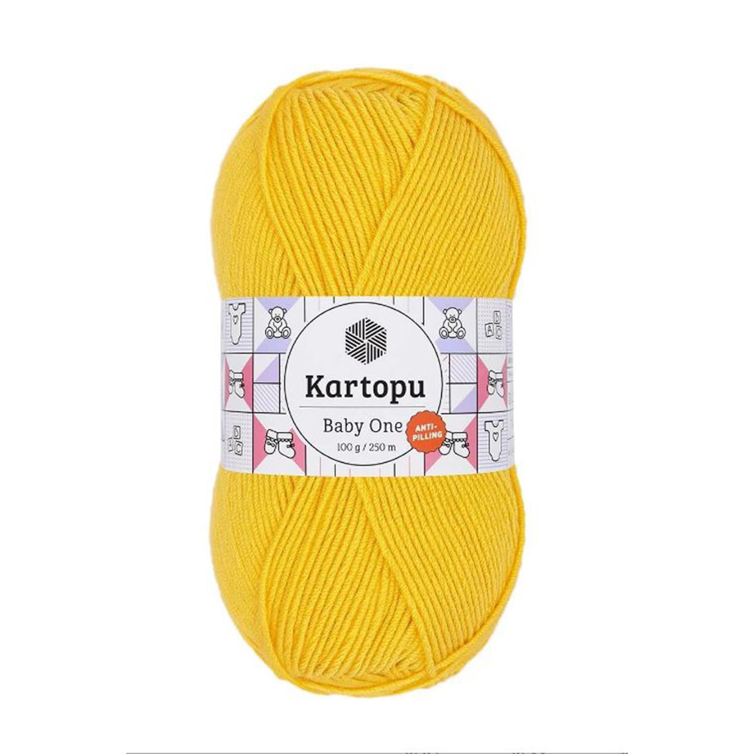 Kartopu Baby One Anti Pilling El Örgü İpliği - K154 Sarı   5 Adet
