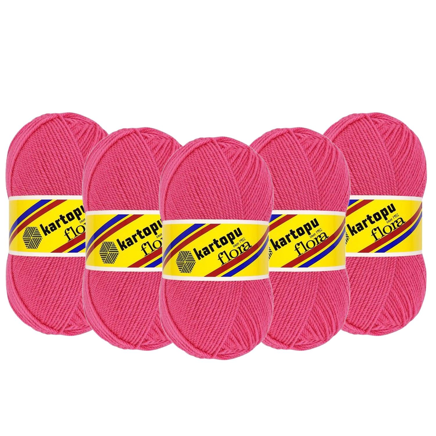 Kartopu Flora El Örgü İpliği - 771 Pembe   5 Adet