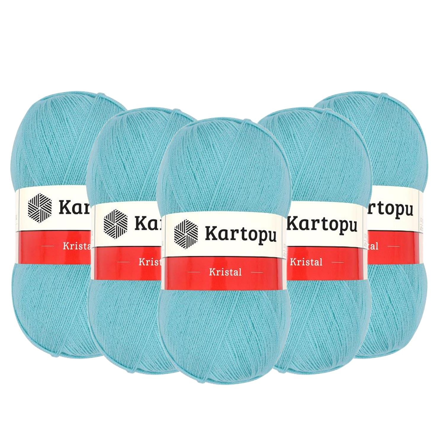 Kartopu Kristal El Örgü İpliği - K1553 Turkuaz   5 Adet