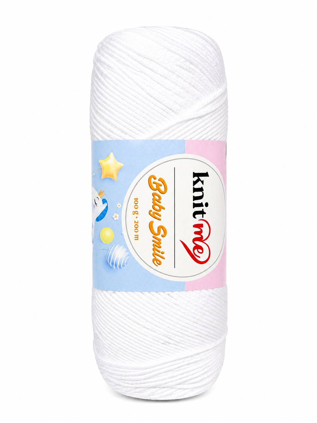 Knit Me Baby Smile El Örgü İpliği 100gr KNS001 Beyaz  - 1 ADET