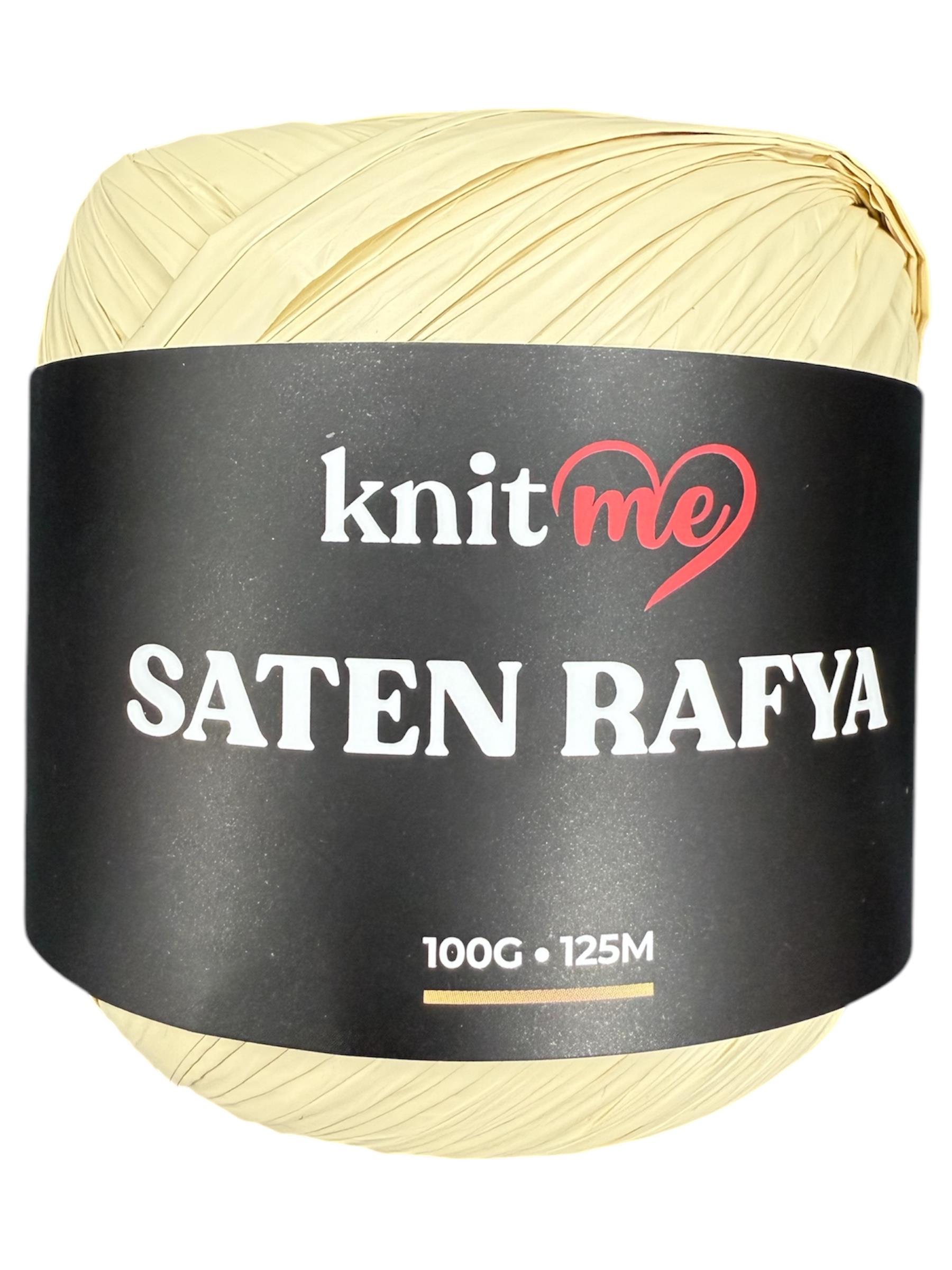 Knit Me Saten Rafya El Örgü İpliği 100gr Bej - 1 ADET