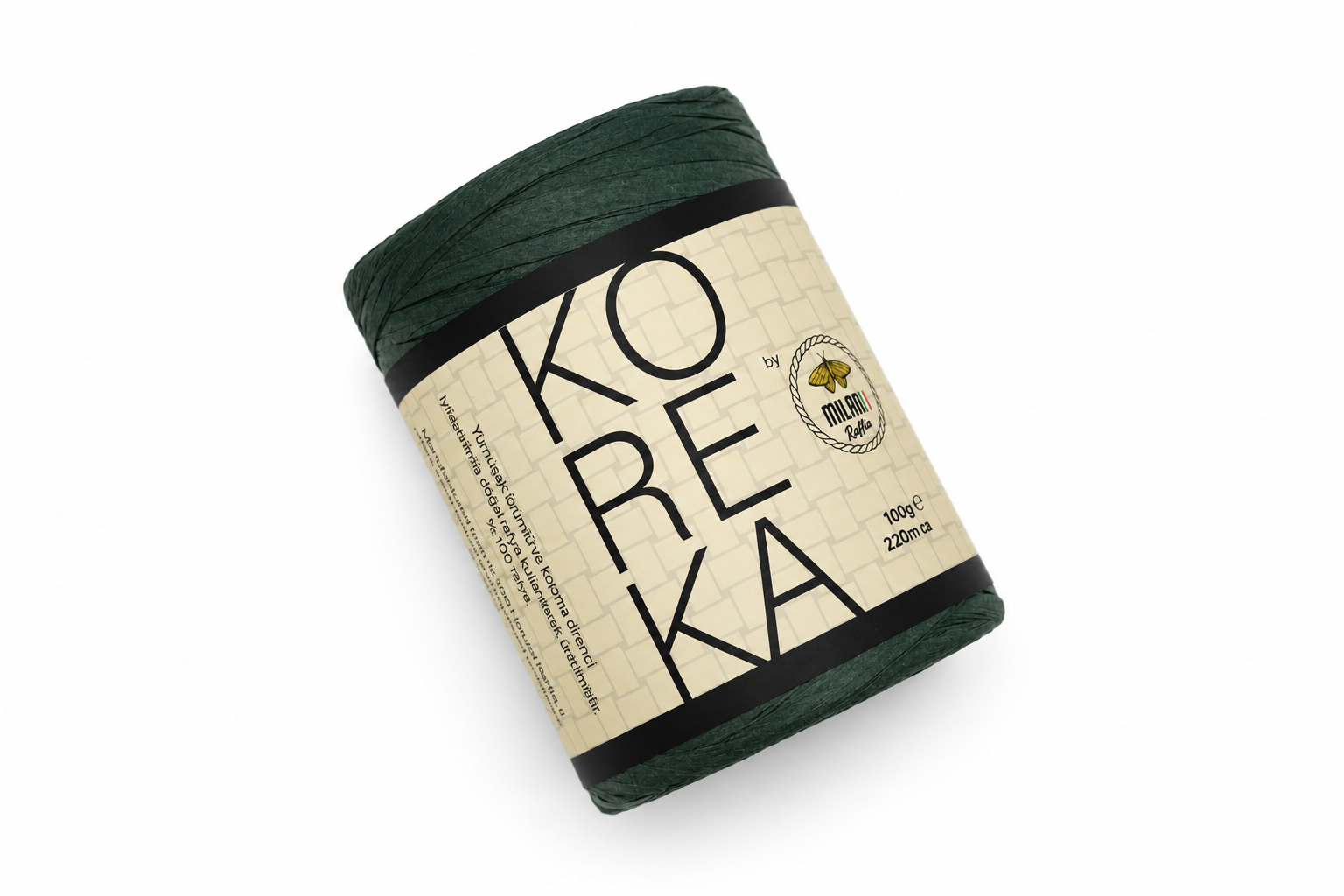 Koreka Rafya İplik 100gr 220mt 75 Haki - 1 ADET