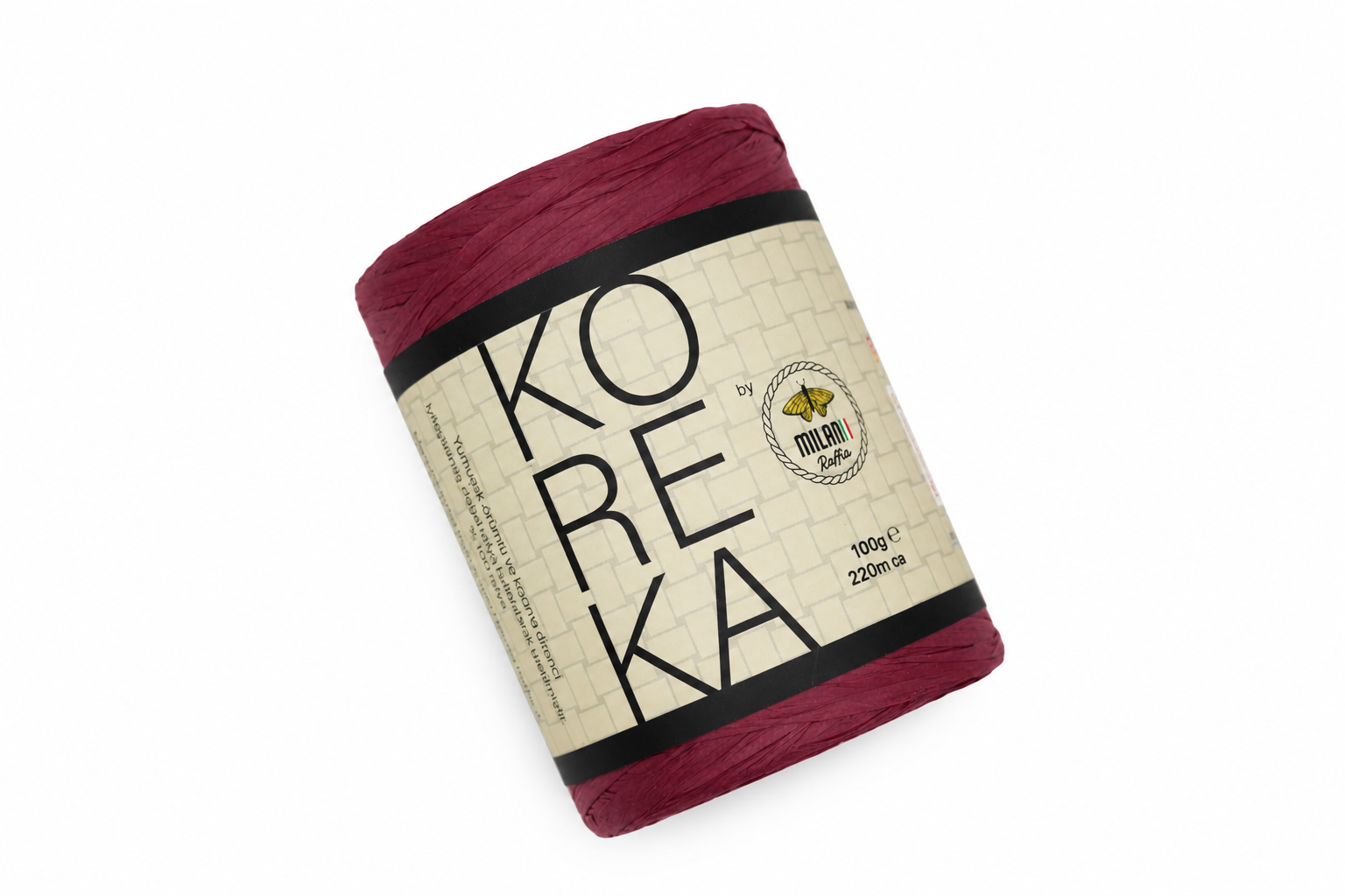 Koreka Rafya İplik 100gr 220mt 82 Bordo - 1 ADET
