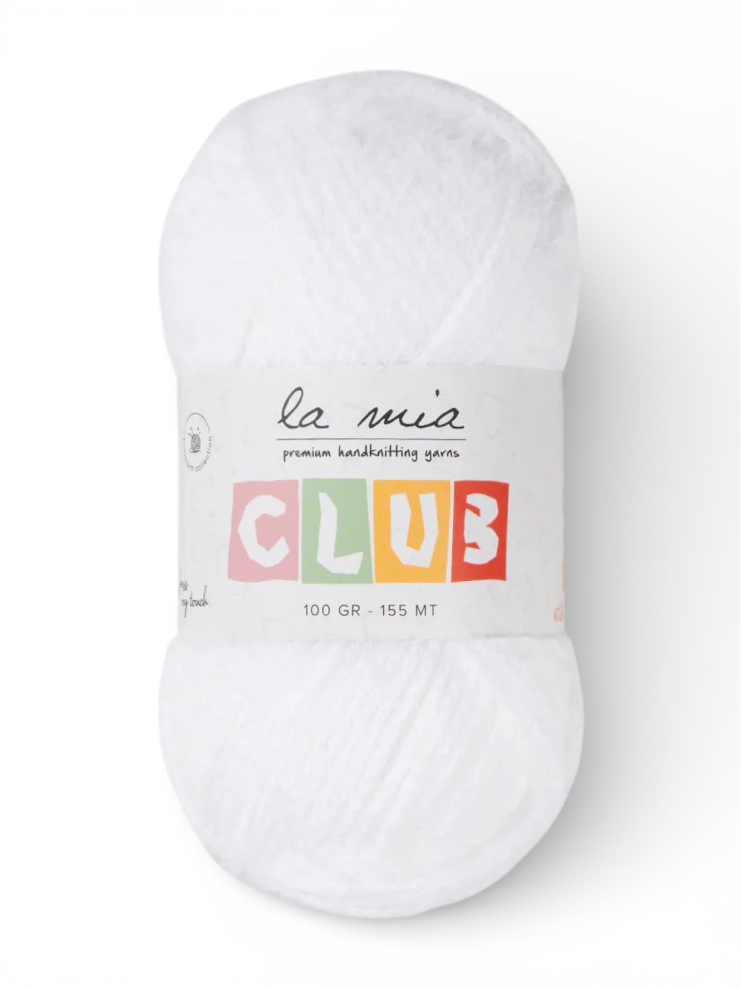La Mia Club El Örgü İpliği 601 Beyaz  - 1 ADET