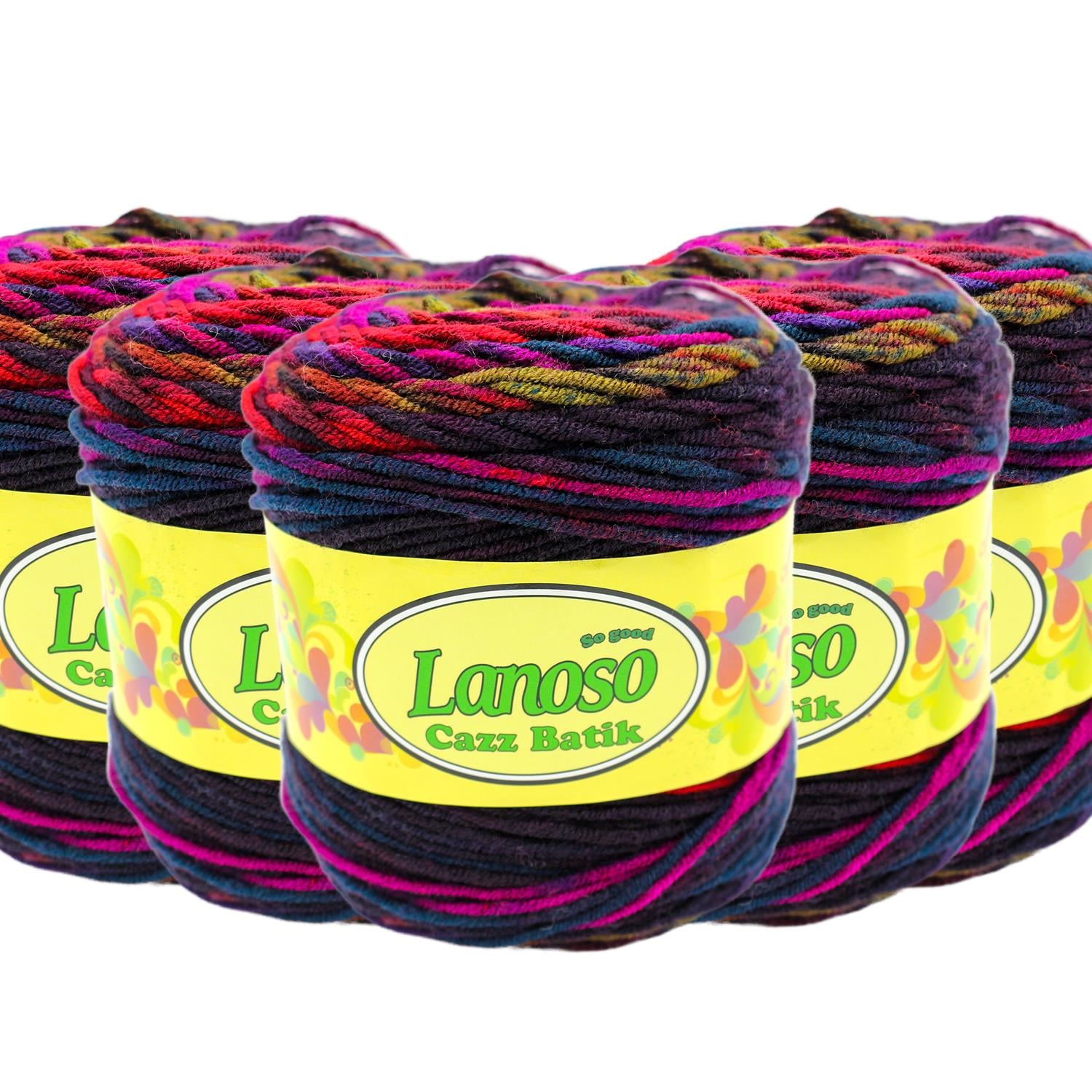 Lanoso Cazz Batik El Örgü İpliği - 711 Batik   5 Adet