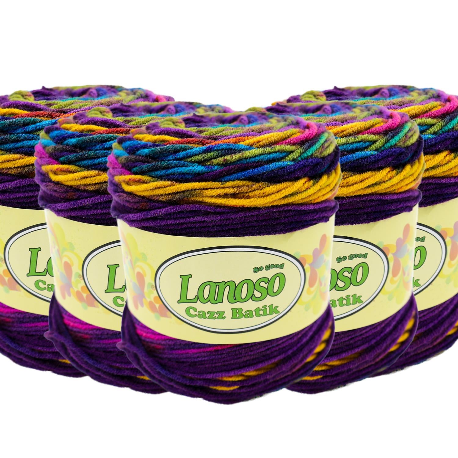 Lanoso Cazz Batik El Örgü İpliği - 716 Batik   5 Adet