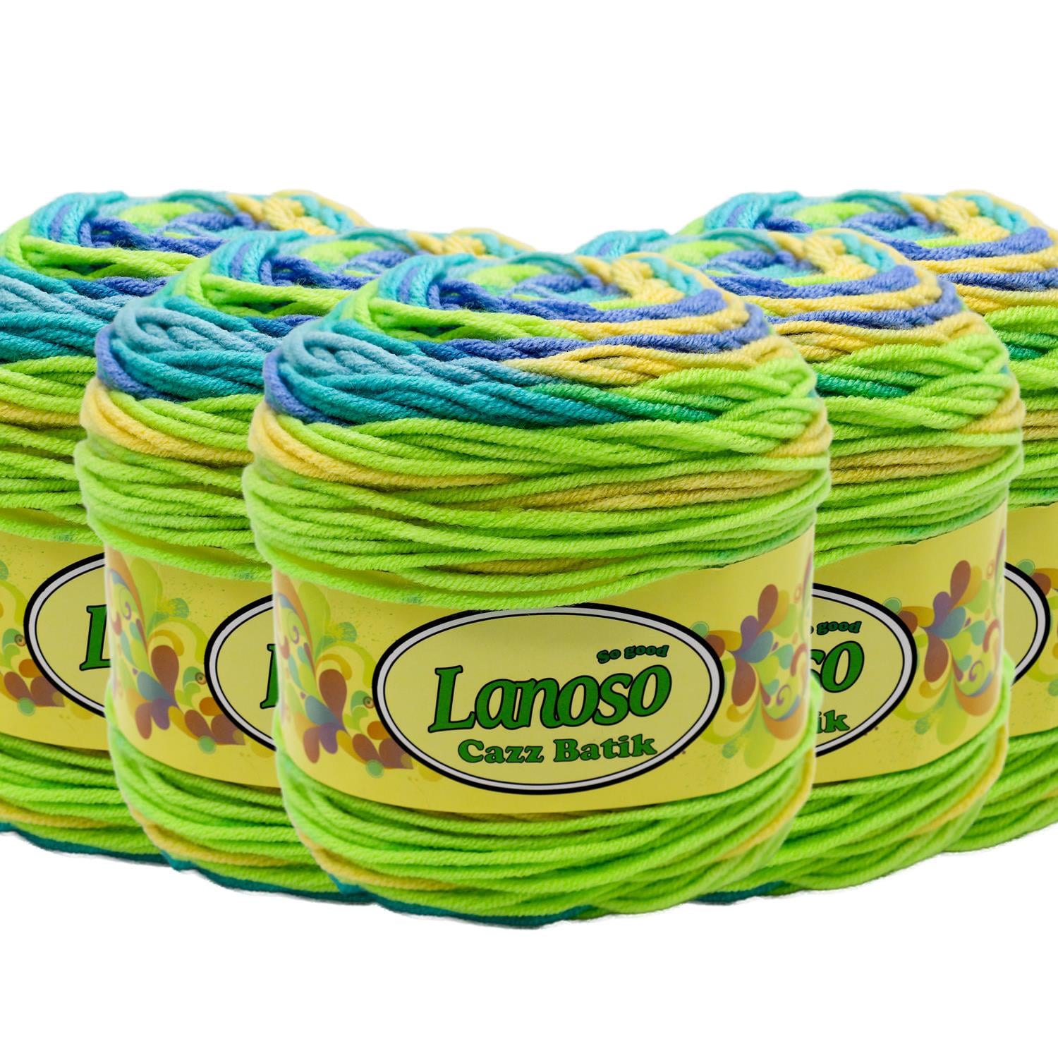 Lanoso Cazz Batik El Örgü İpliği - 717 Batik   5 Adet