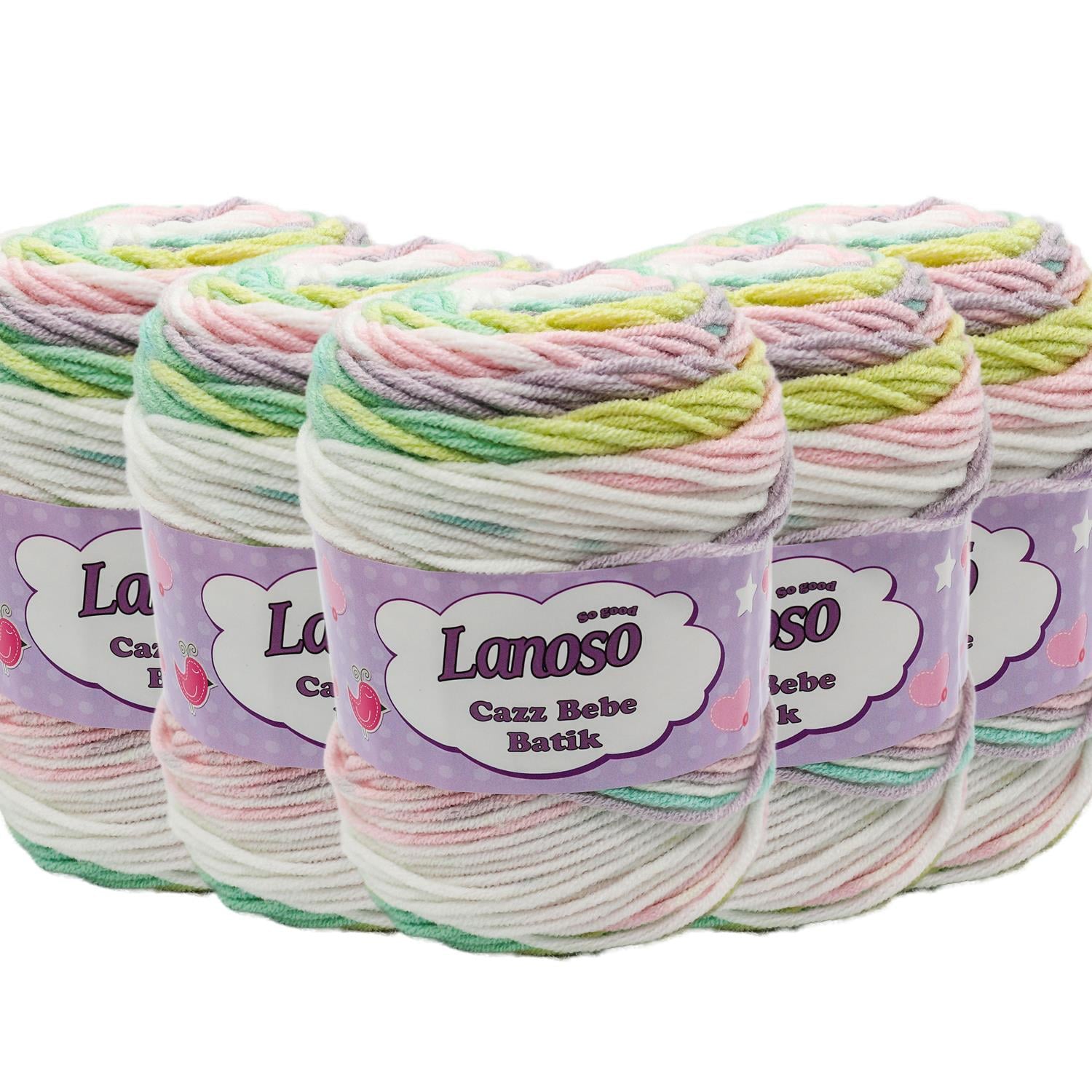 Lanoso Cazz Bebe Batik El Örgü İpliği - 753 Batik   5 Adet