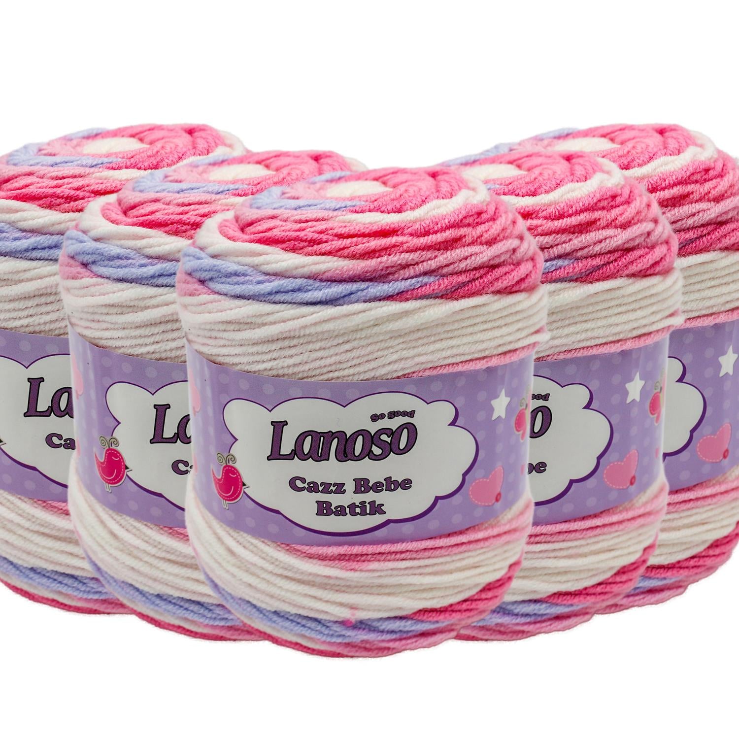 Lanoso Cazz Bebe Batik El Örgü İpliği - 767 Batik   5 Adet