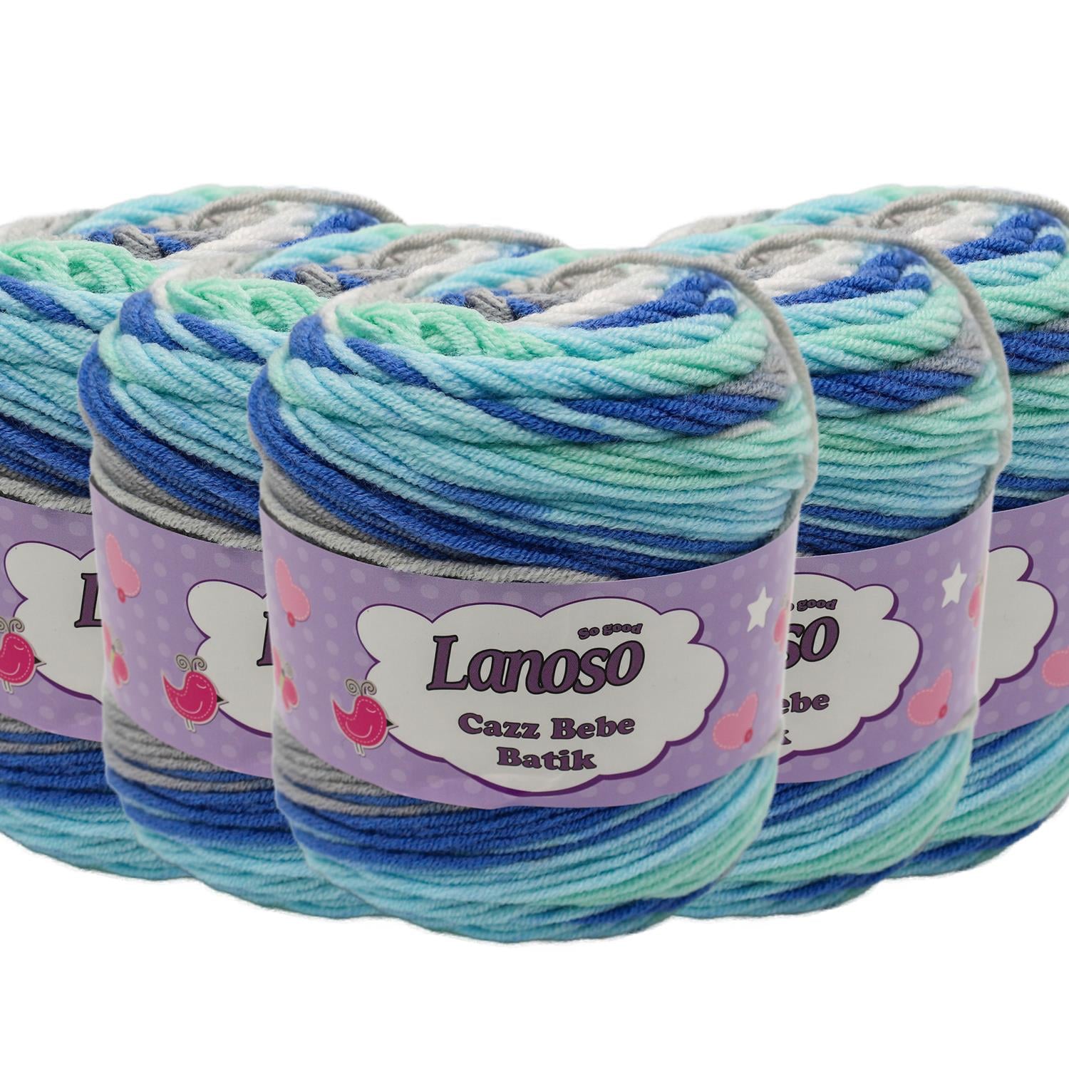 Lanoso Cazz Bebe Batik El Örgü İpliği - 761 Batik   5 Adet