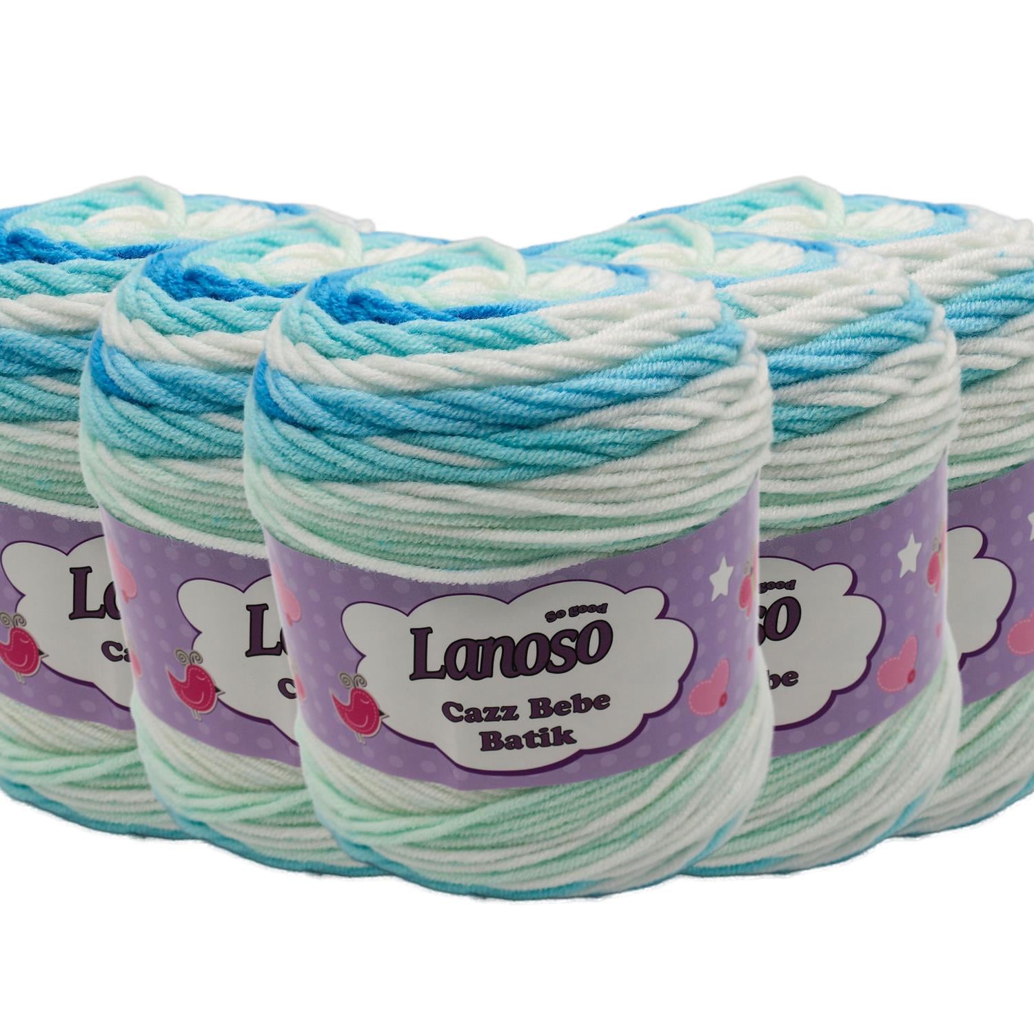 Lanoso Cazz Bebe Batik El Örgü İpliği - 752 Batik   5 Adet