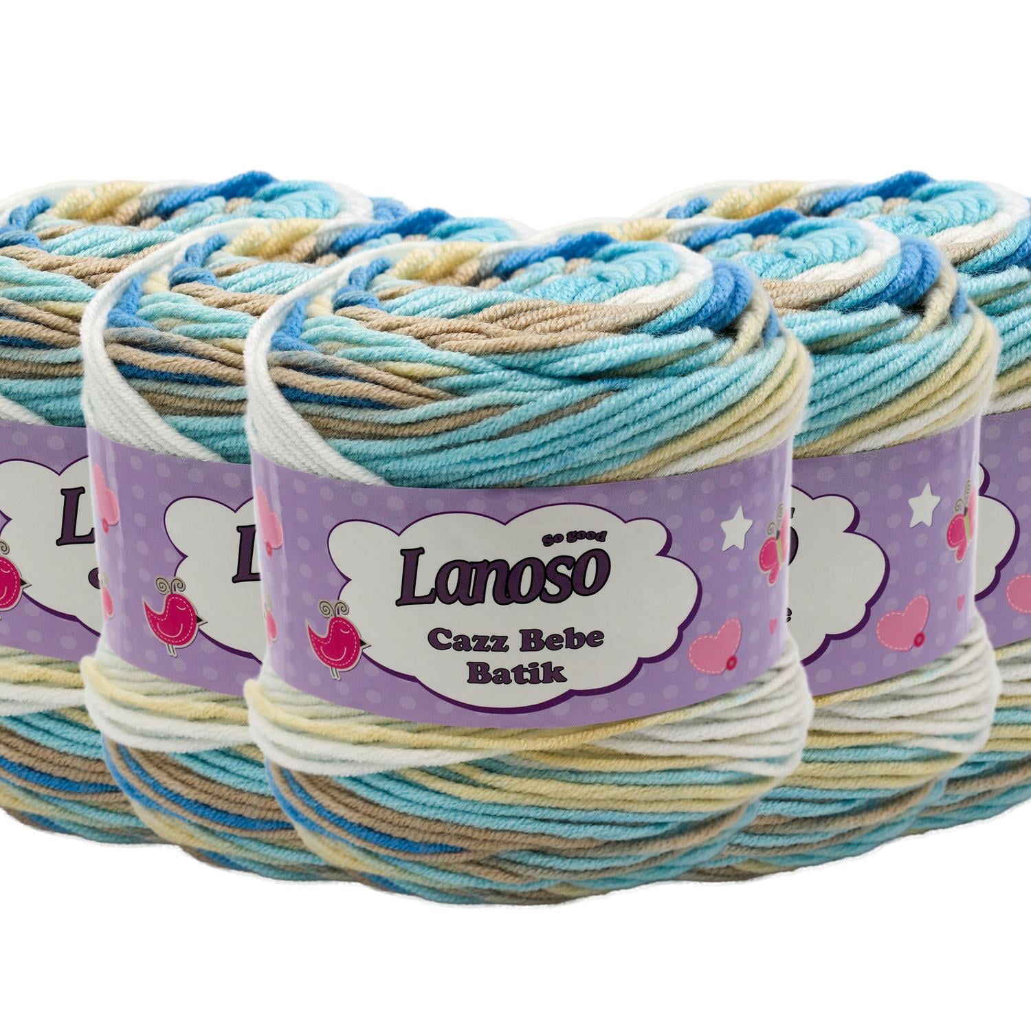 Lanoso Cazz Bebe Batik El Örgü İpliği - 763 Batik   5 Adet