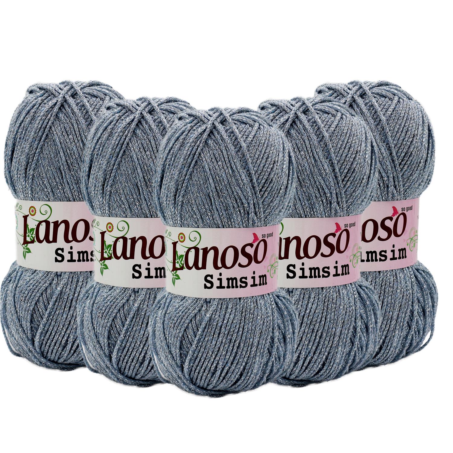 Lanoso Simsim El Örgü İpliği - 653 Gri   5 Adet