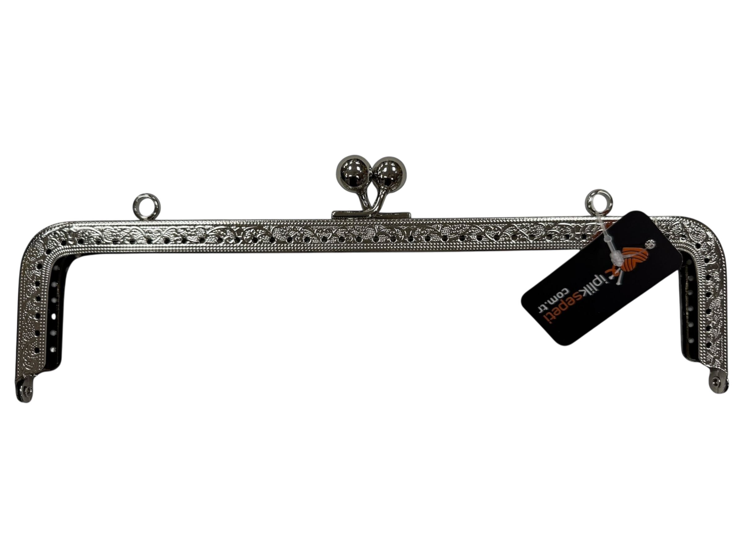 Metal Çanta Bursu Dikdörtgen 30cm Gümüş - 1 ADET