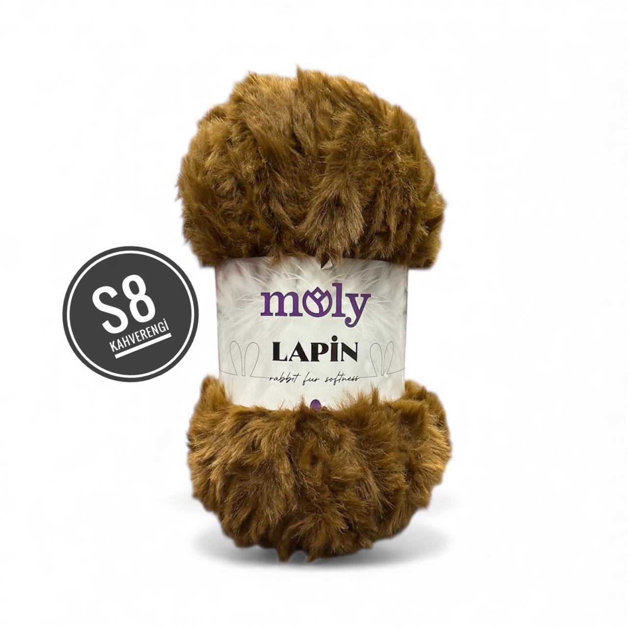 Molly Lapin Tavşan Tüyü El Örgü İpliği 100gr 64mt S8 Kahverengi - 1 ADET
