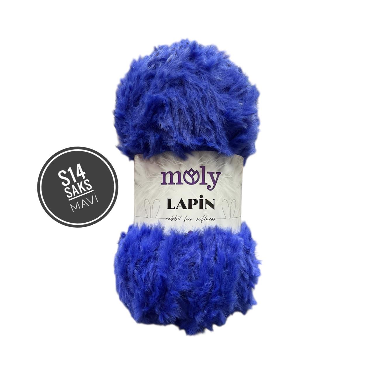 Molly Lapin Tavşan Tüyü El Örgü İpliği 100gr 64mt S14 Saks Mavi - 1 ADET