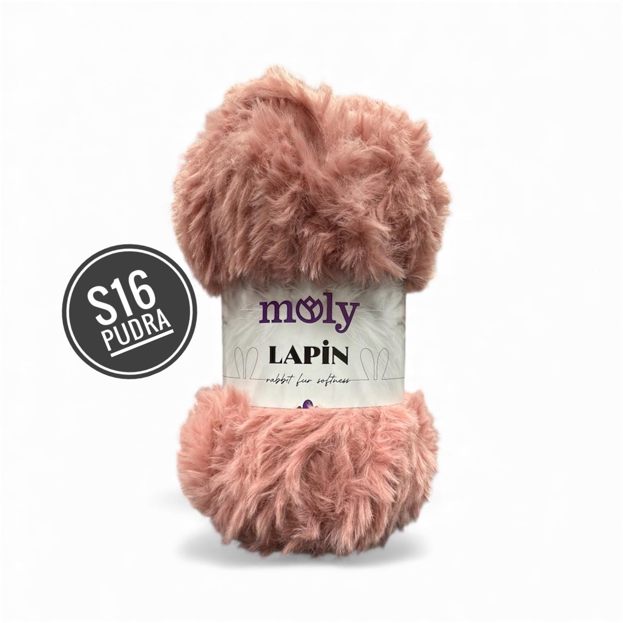 Molly Lapin Tavşan Tüyü El Örgü İpliği 100gr 64mt S16 Pudra - 1 ADET