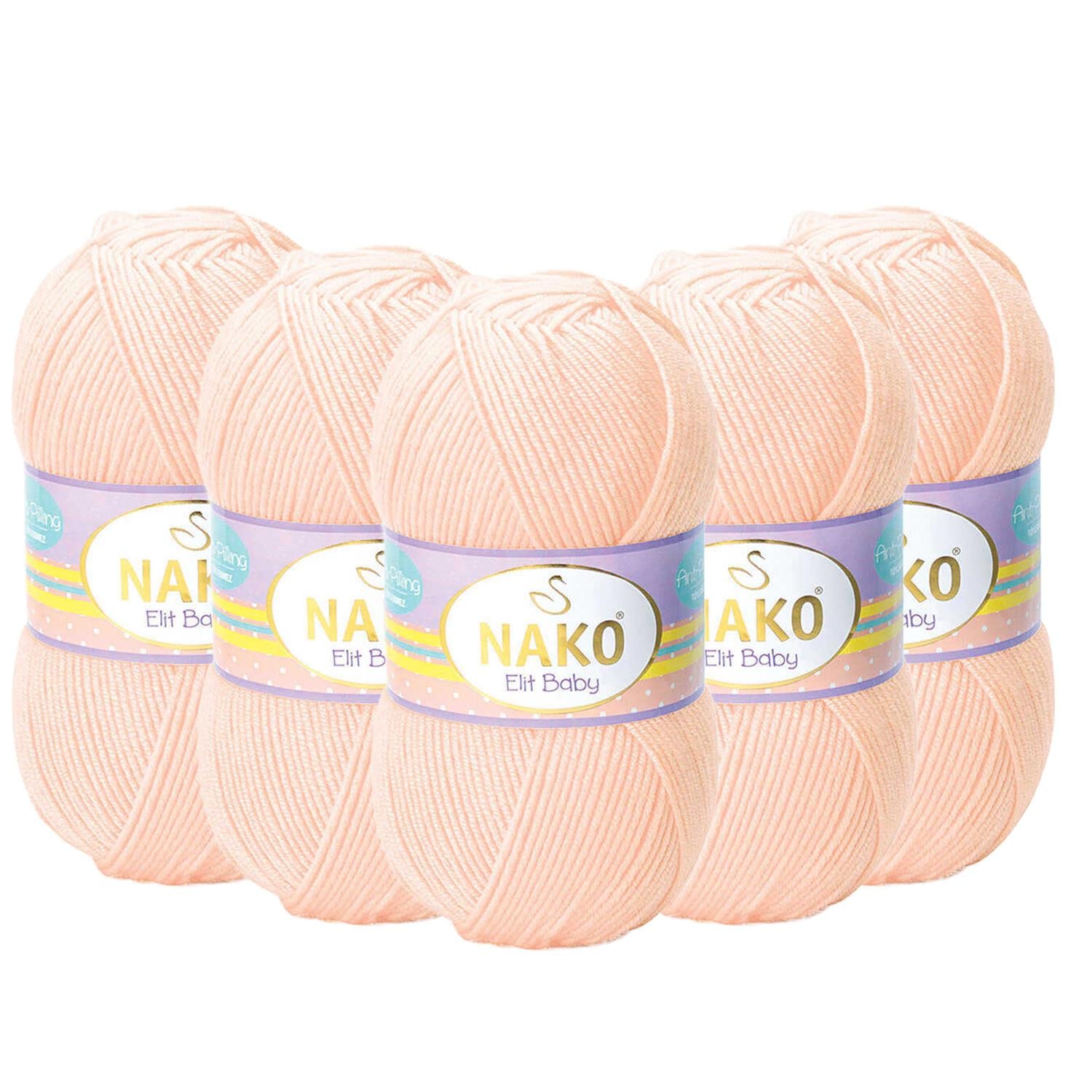 Nako Elit Baby Anti Pilling El Örgü İpliği - 3701 Somon   5 Adet
