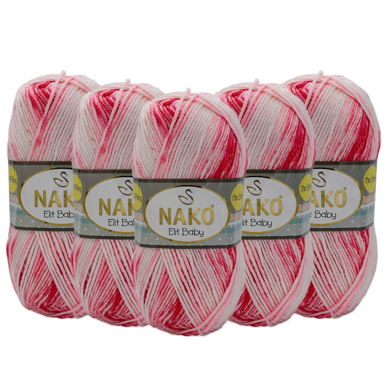 Nako Elit Baby Mini Batik Anti Pilling El Örgü İpliği - 32454   5 Adet