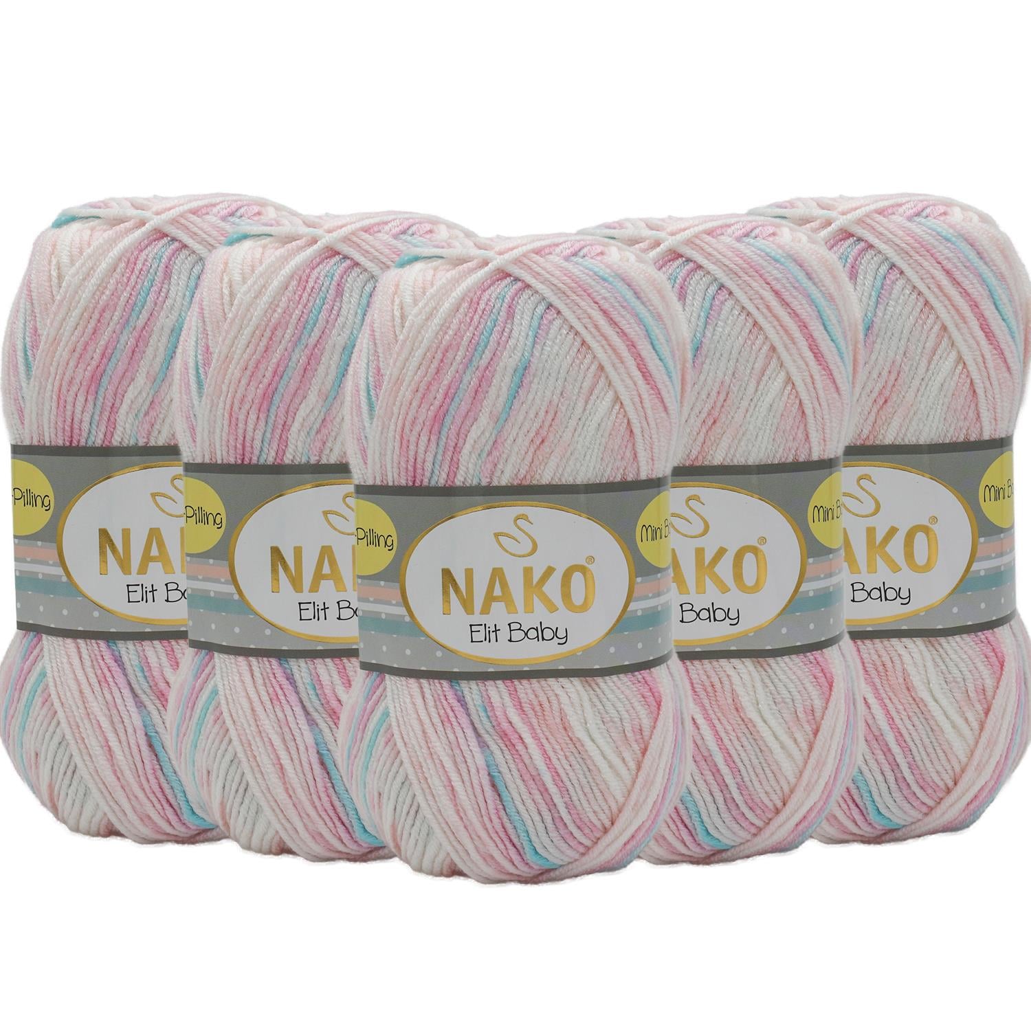 Nako Elit Baby Mini Batik Anti Pilling El Örgü İpliği - 32431   5 Adet