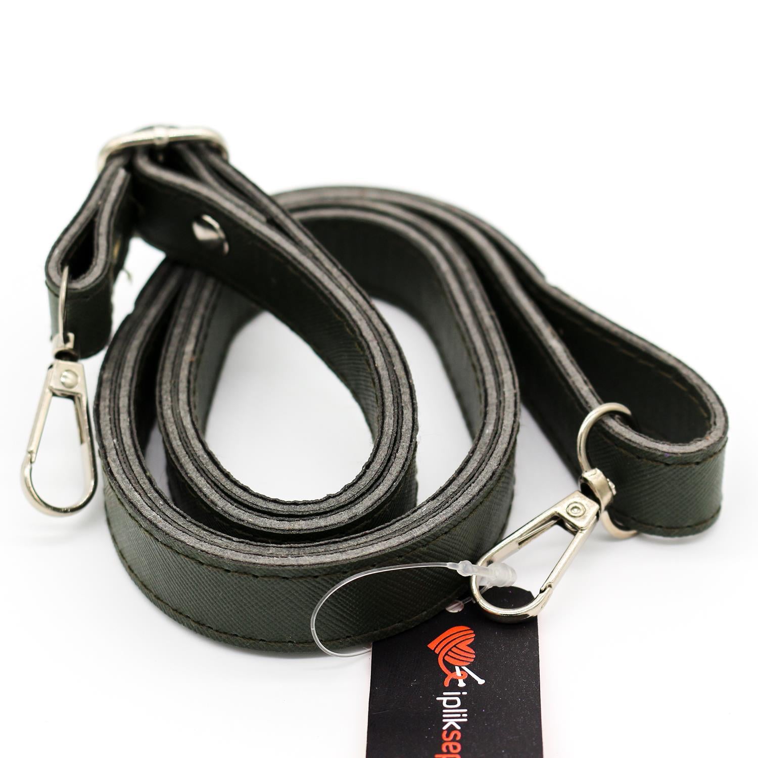 Papağanlı Ayarlı Deri Çanta Sapı 18mmx65cm Haki 