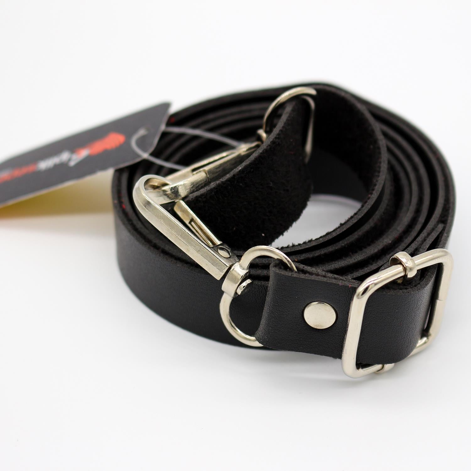 Papağanlı Ayarlı Deri Çanta Sapı 18mmx65cm Siyah 