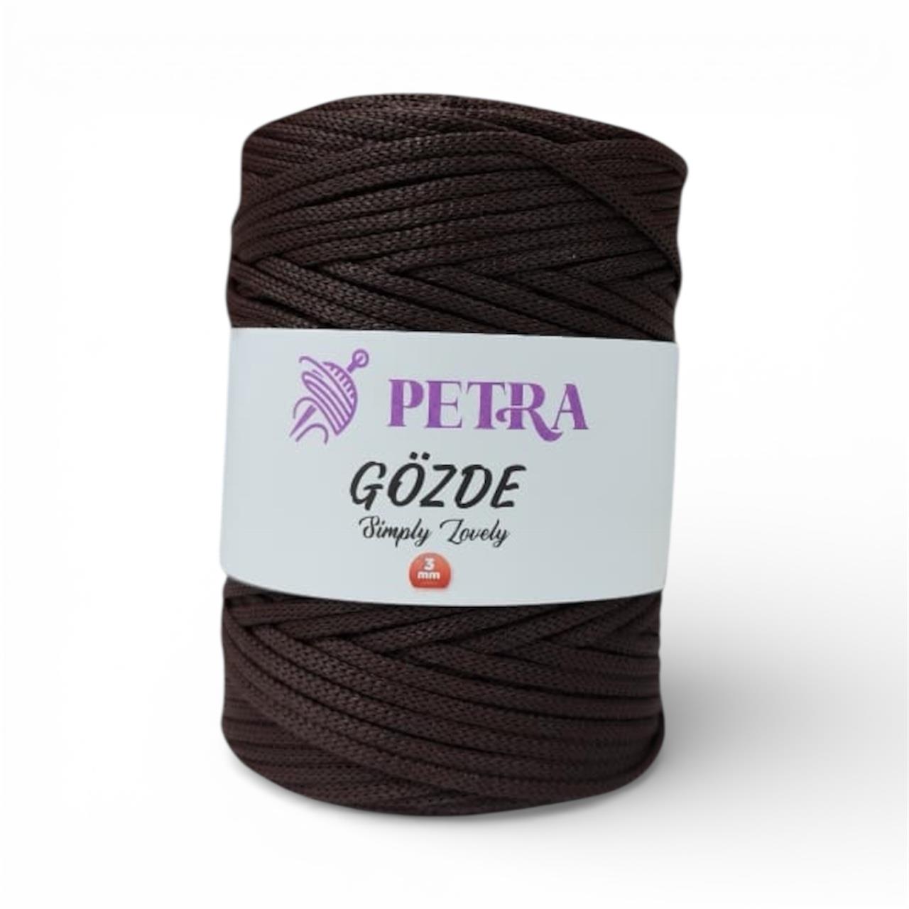 Petra Gözde Yassı Polyester Makrome İp 200gr 210 Kahverengi  - 1 ADET