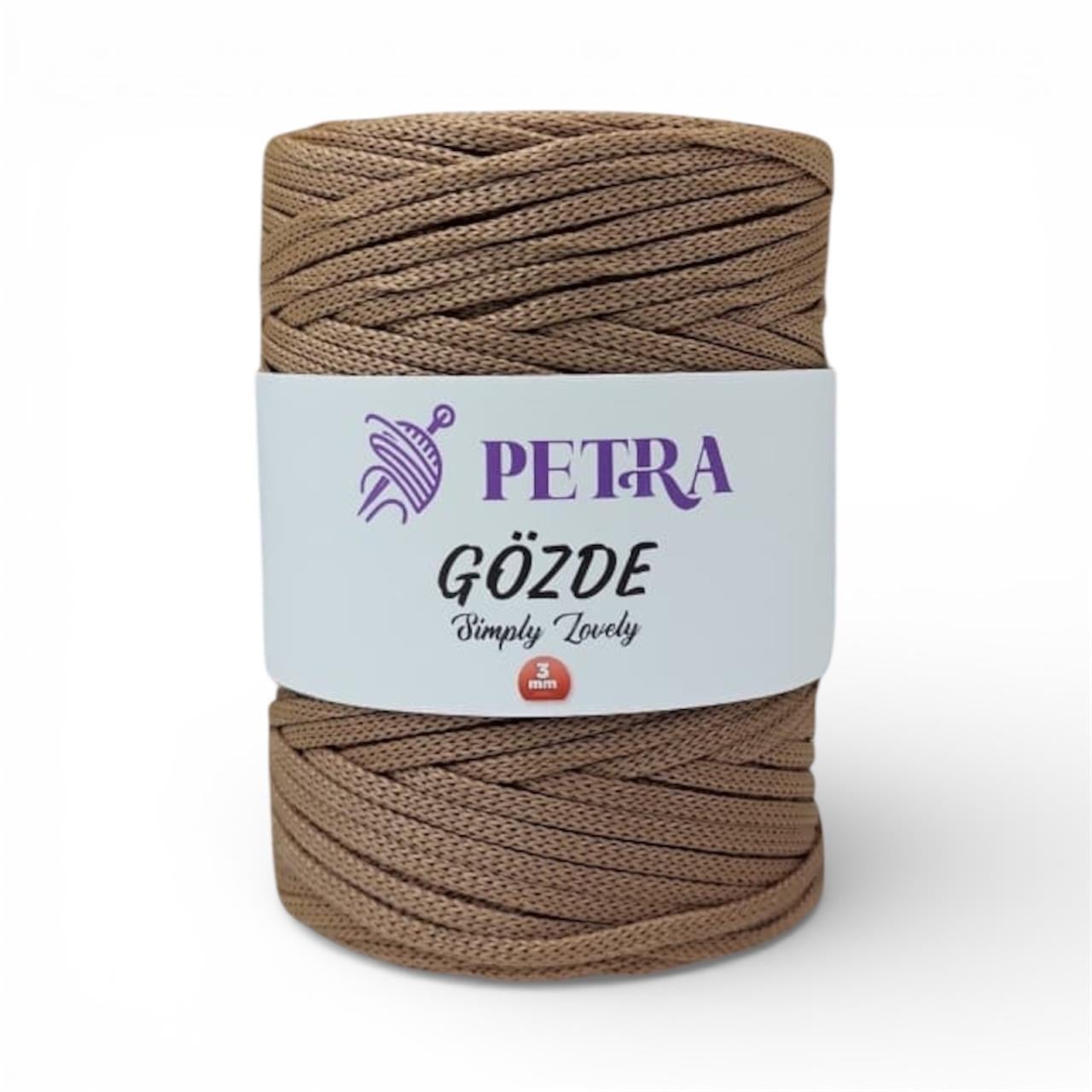 Petra Gözde Yassı Polyester Makrome İp 200gr 38 Sütlü Kahve  - 1 ADET