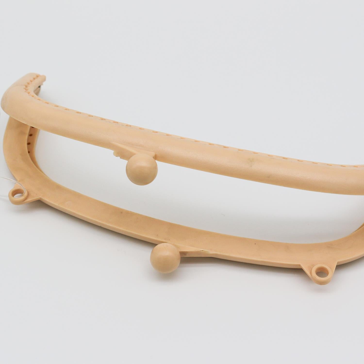 Plastik Çanta-Cüzdan Klipsi 16cm Bej