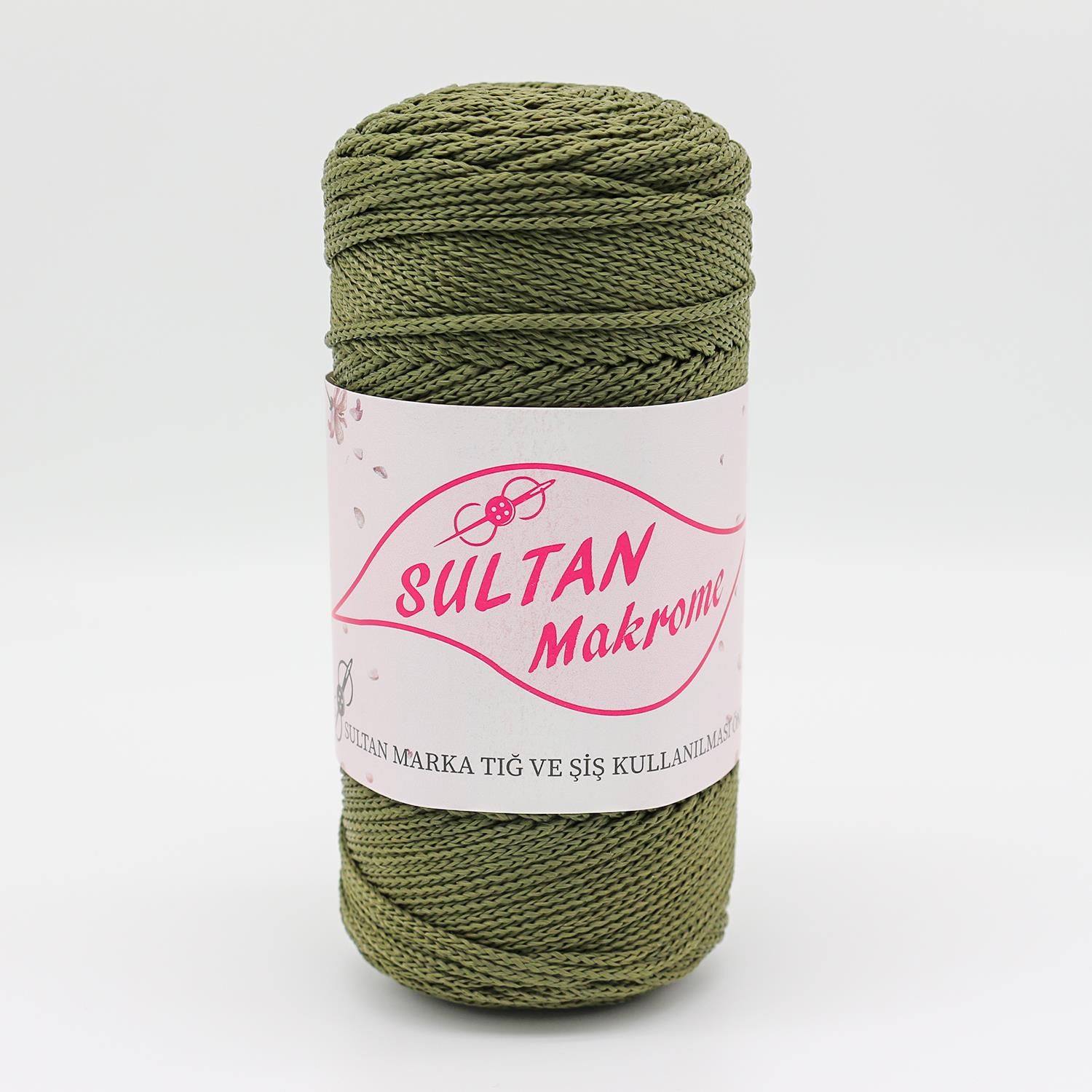 Sultan Polyester Makrome 100gr & 2mm 193 Haki Yeşil 