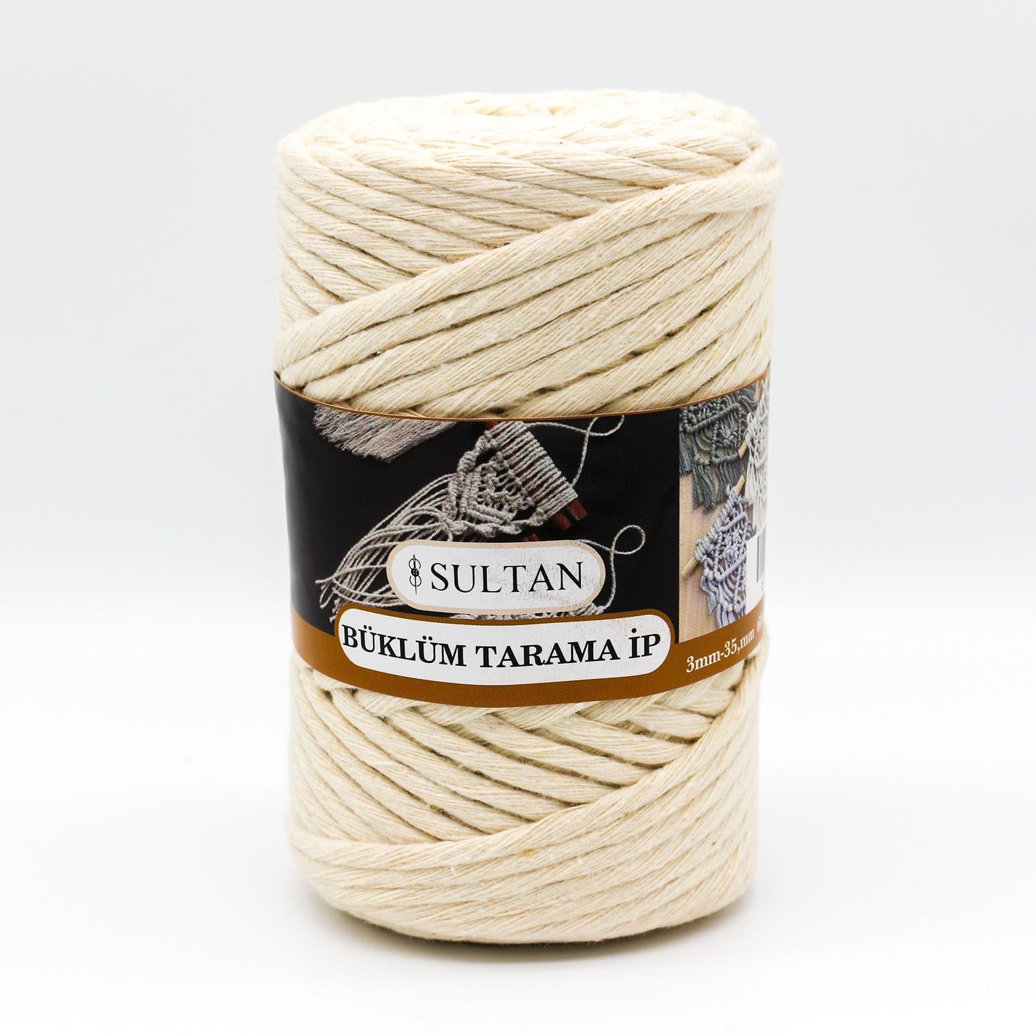 Tarama Makrome İp 250gr|3mm T01 Krem 