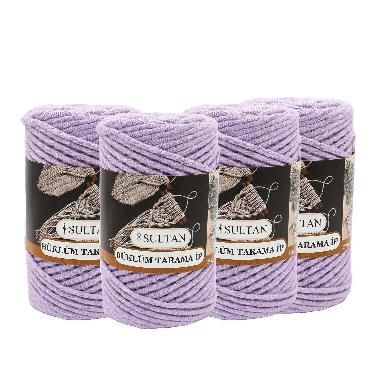 Tarama Makrome İp 250gr|3mm - T012 Lila   4 Adet