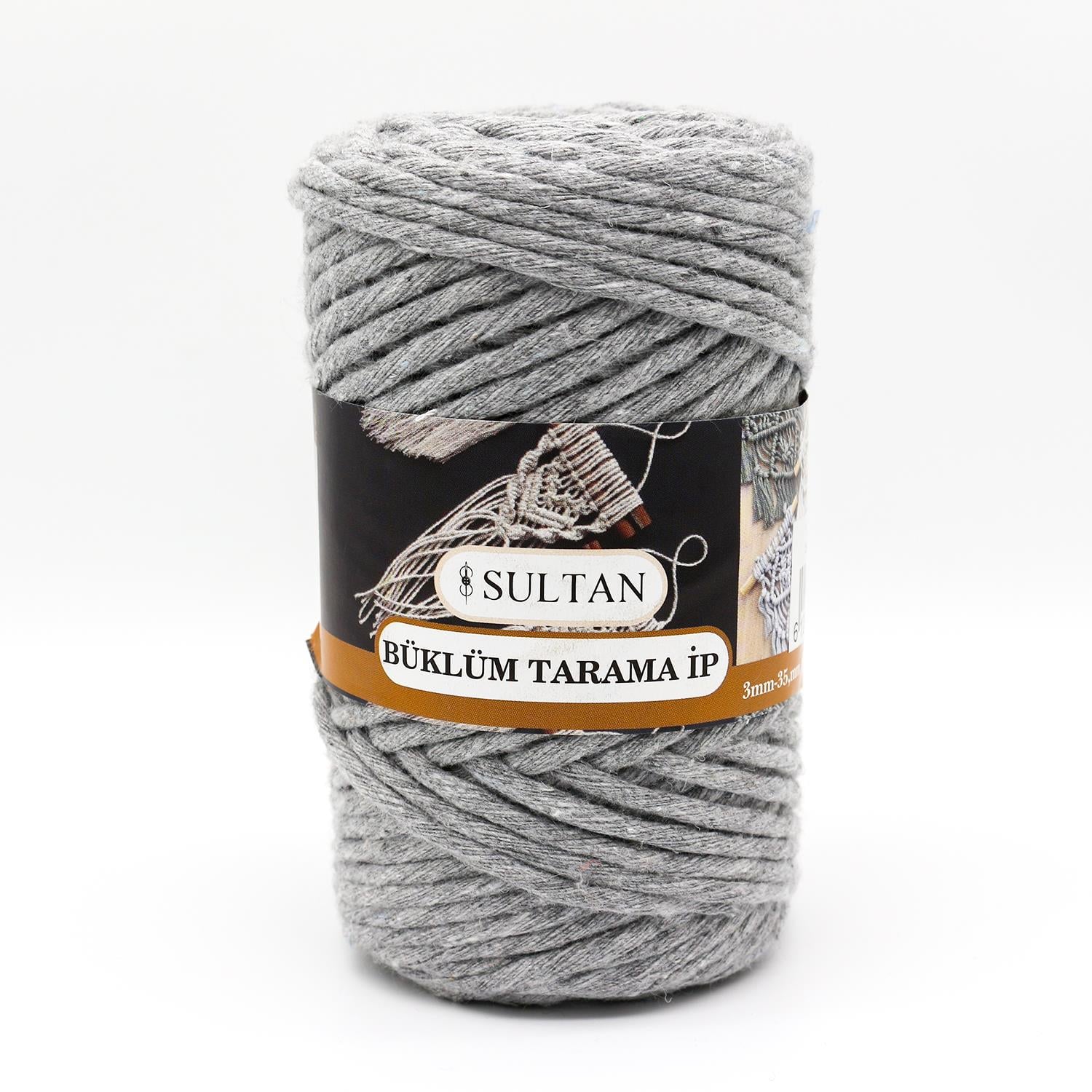 Tarama Makrome İp 250gr|3mm T05 - Gri 
