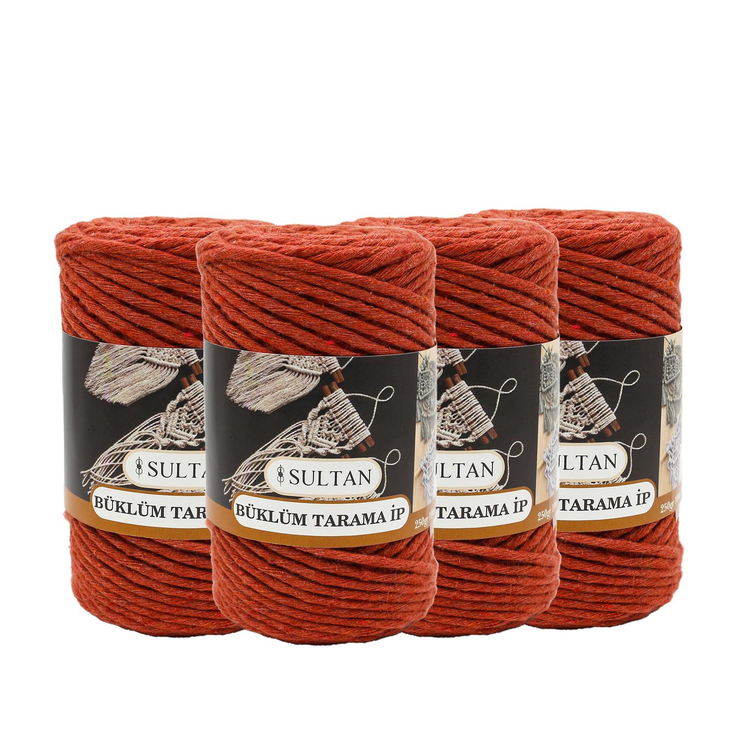 Tarama Makrome İp 250gr|3mm - T24 - Kiremit   4 Adet