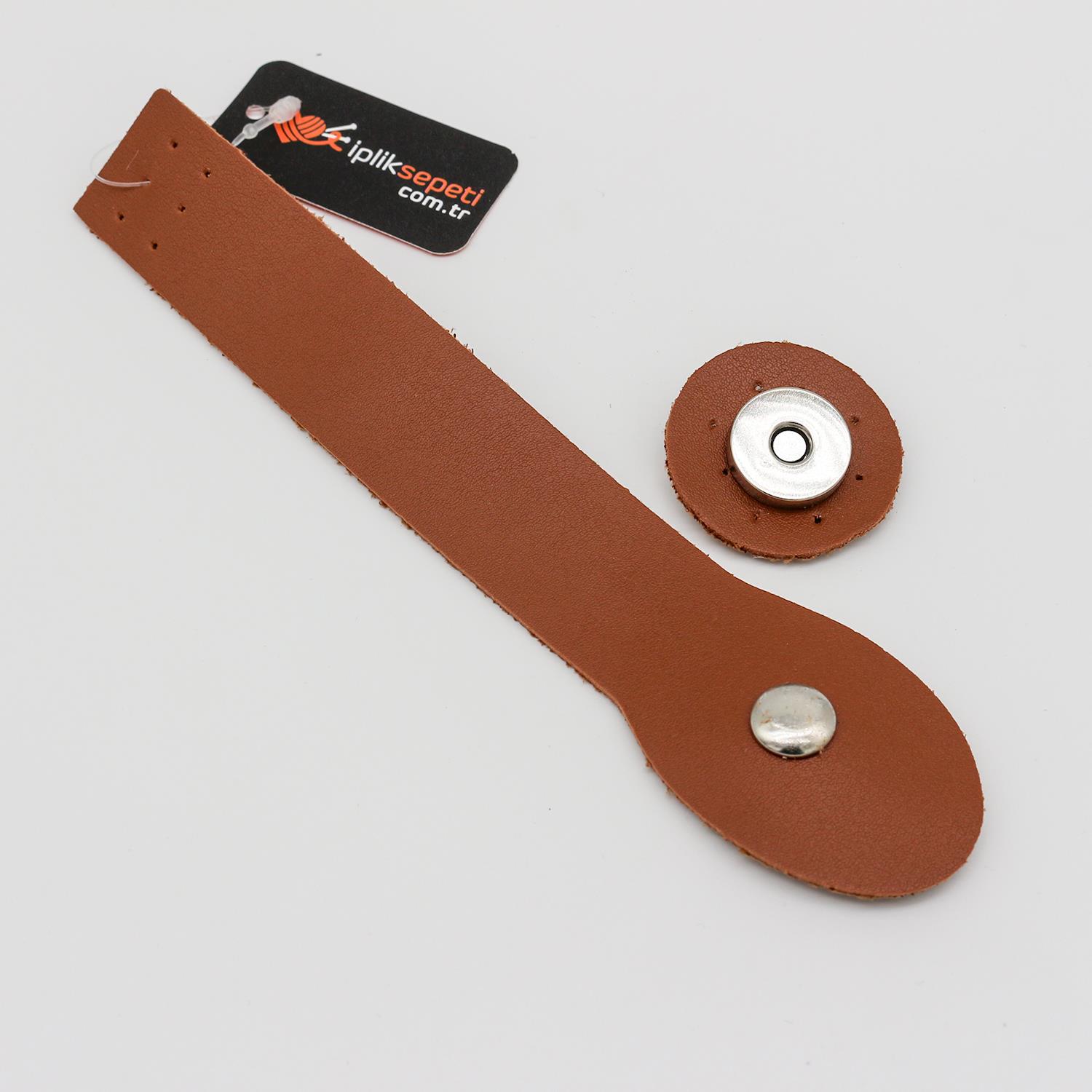 Uzun Derili Mıknatıslı Kapama 18cm/Taba/