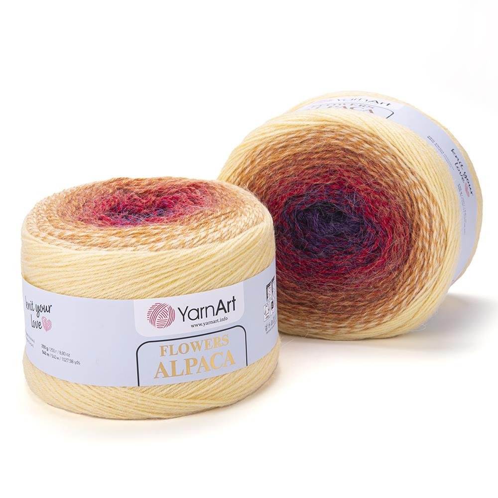 YarnArt Alpaca Flowers El Örgü İpliği 250gr 418 Çok Renkli  - 1 ADET