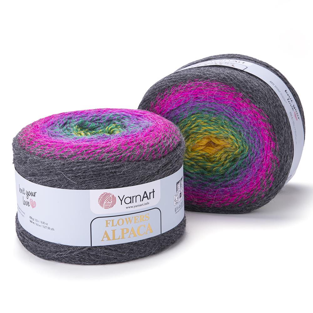 YarnArt Alpaca Flowers El Örgü İpliği 250gr 423 Çok Renkli  - 1 ADET