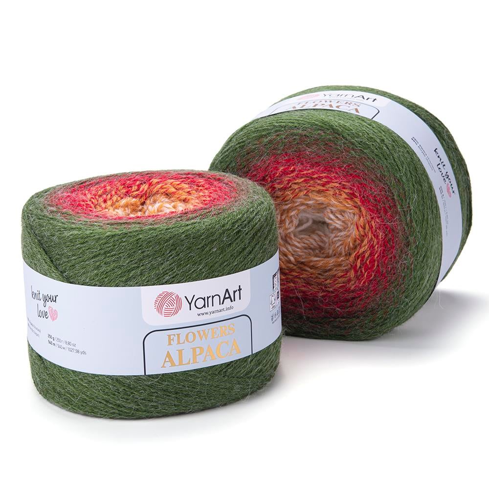 YarnArt Alpaca Flowers El Örgü İpliği 250gr 420 Çok Renkli  - 1 ADET