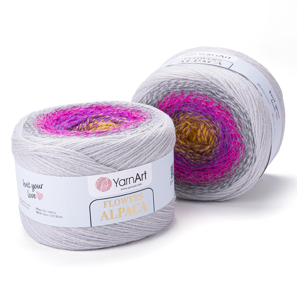 YarnArt Alpaca Flowers El Örgü İpliği 250gr 415 Çok Renkli  - 1 ADET