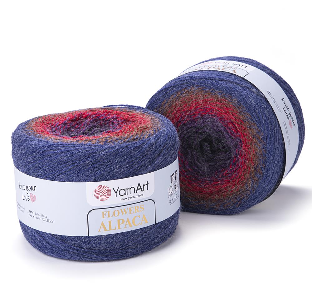 YarnArt Alpaca Flowers El Örgü İpliği 250gr 439 Çok Renkli  - 1 ADET