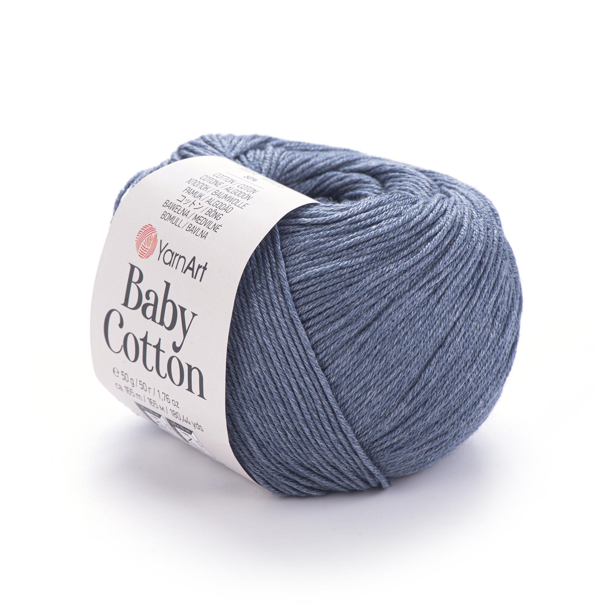 YarnArt Baby Cotton El Örgü İpliği 50gr 453 Melanj Mavi  - 1 ADET