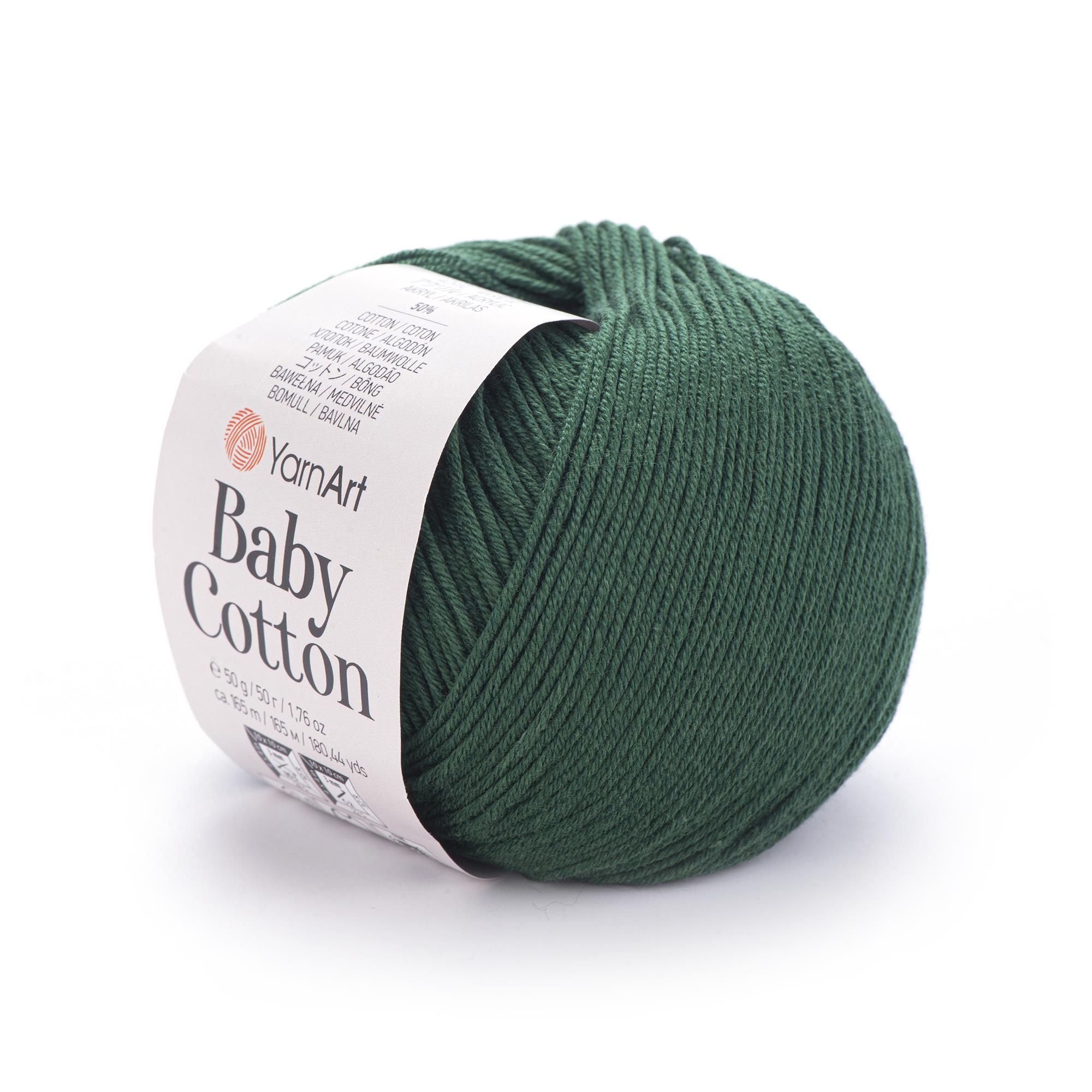 YarnArt Baby Cotton El Örgü İpliği 50gr 444 Yeşil  - 1 ADET