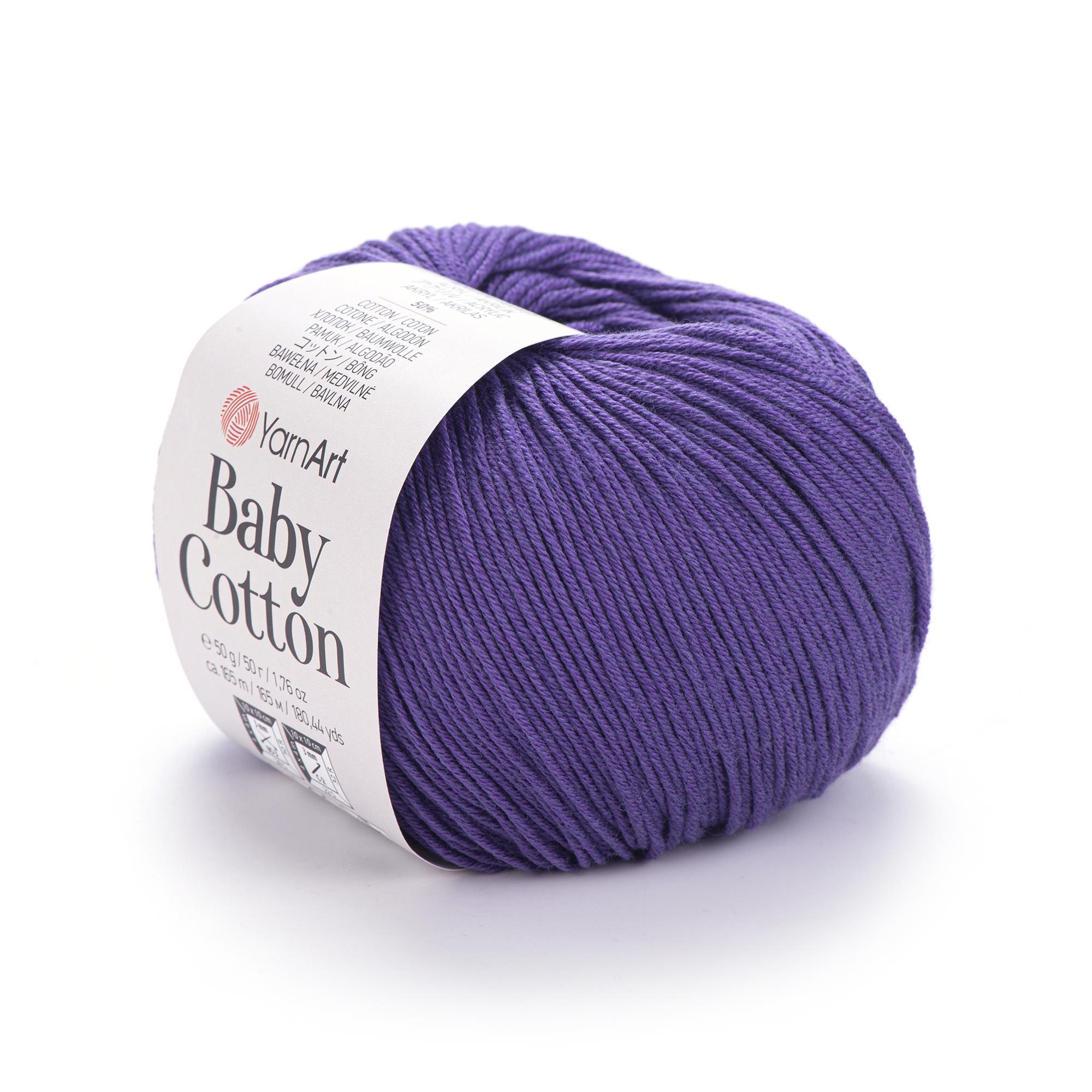 YarnArt Baby Cotton El Örgü İpliği 50gr 455 Mor  - 1 ADET