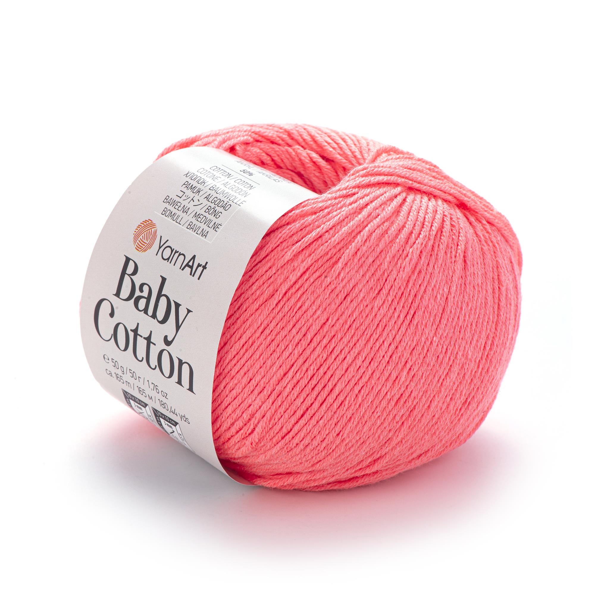 YarnArt Baby Cotton El Örgü İpliği 50gr 424 Neon Pembe  - 1 ADET