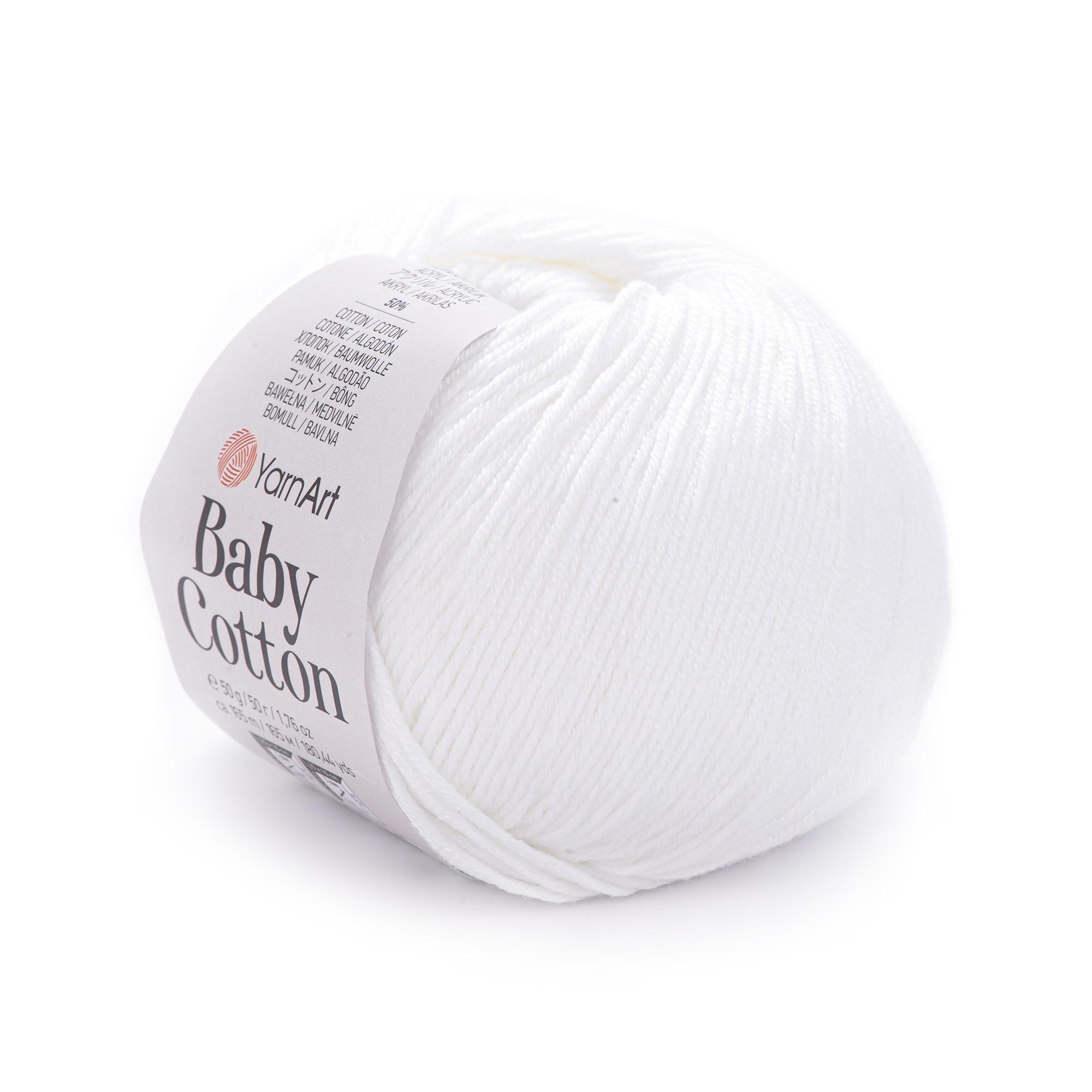 YarnArt Baby Cotton El Örgü İpliği 50gr 400 Beyaz  - 1 ADET