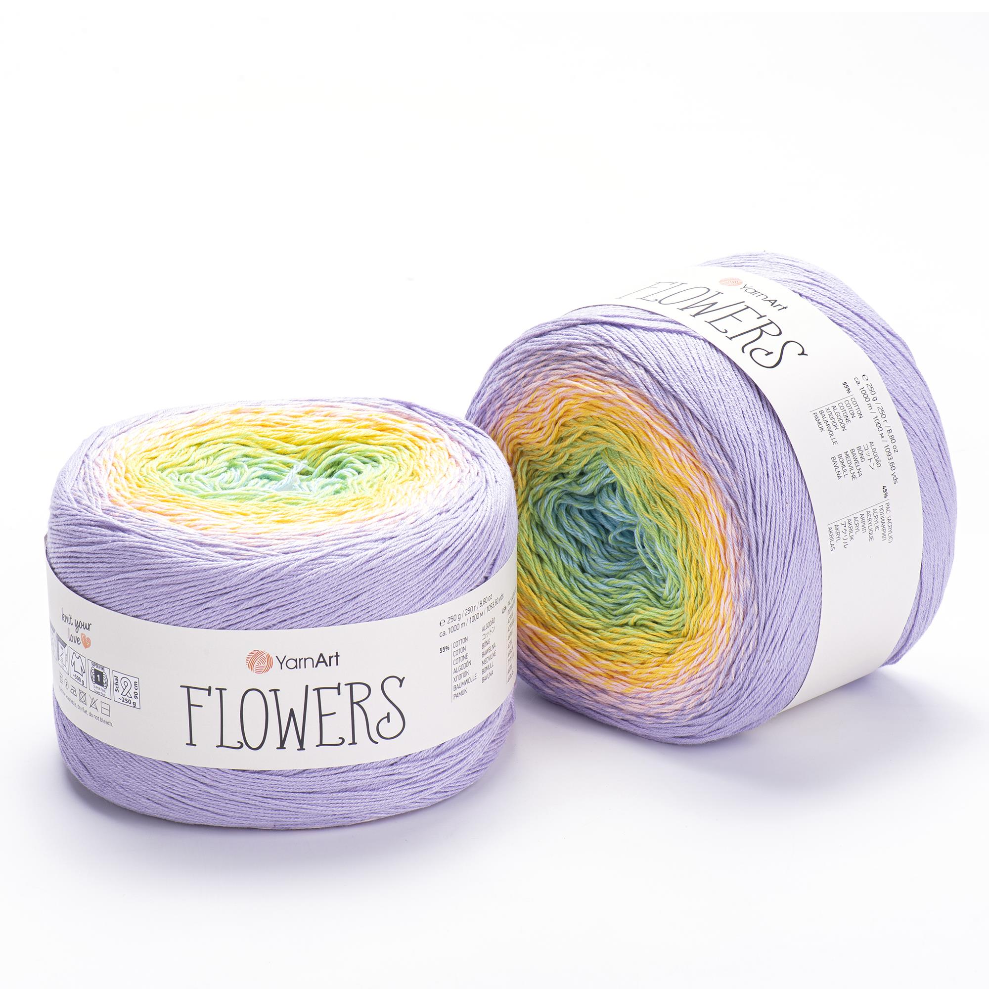 YarnArt Flowers El Örgü İpliği 250gr 285 Çok Renkli  - 1 ADET