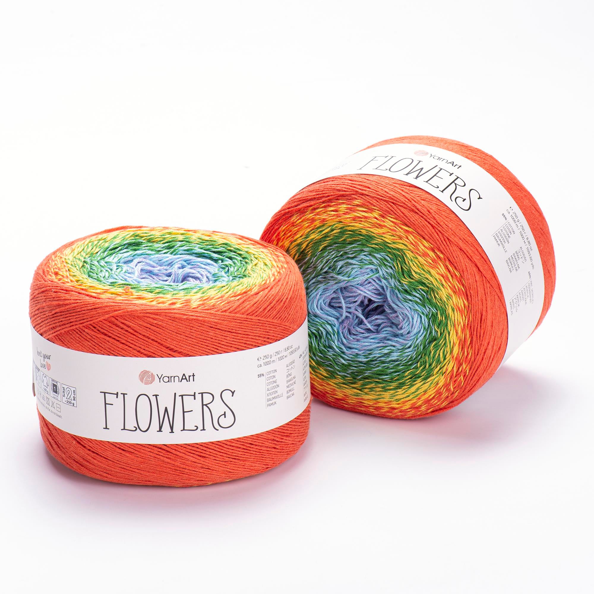 YarnArt Flowers El Örgü İpliği 250gr 255 Çok Renkli  - 1 ADET
