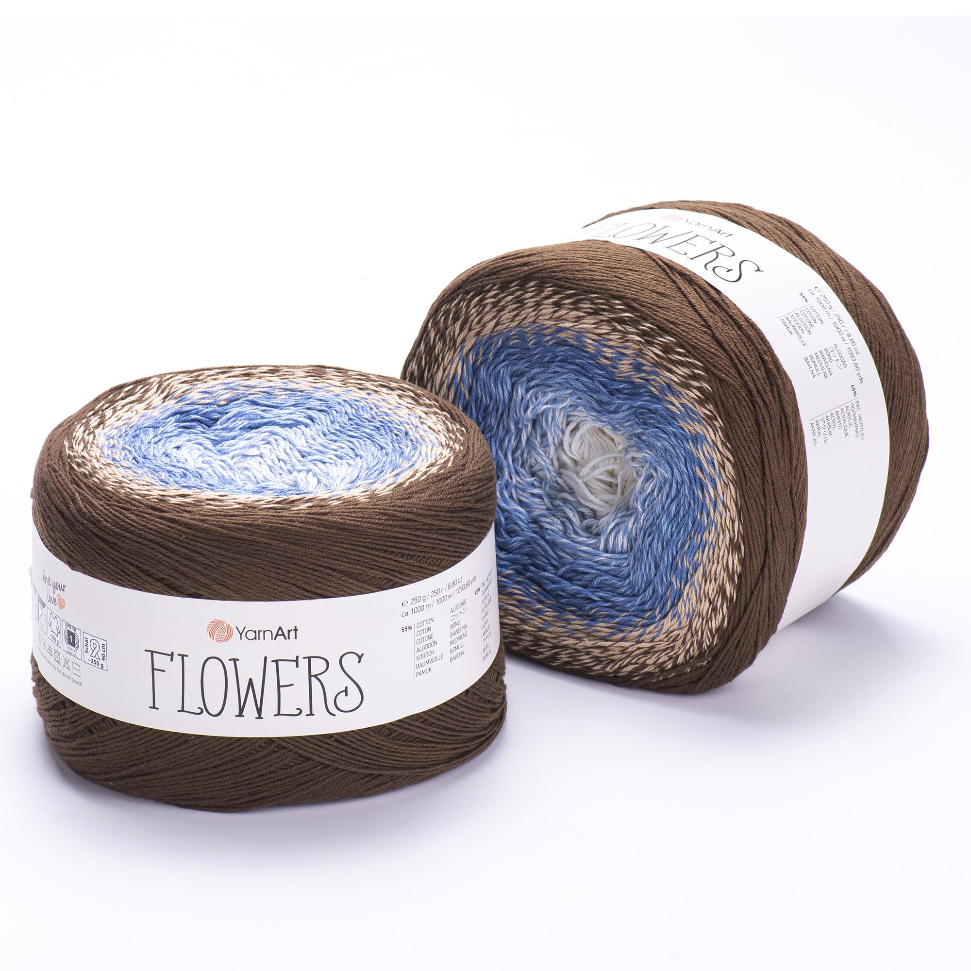 YarnArt Flowers El Örgü İpliği 250gr 320 Çok Renkli  - 1 ADET